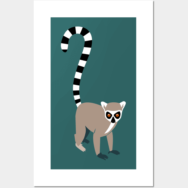 Ring-tailed lemur Wall Art by Hayh0